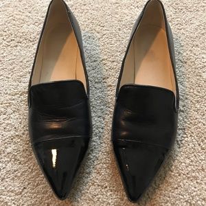 Nine West Trainer pointed black flats size 8